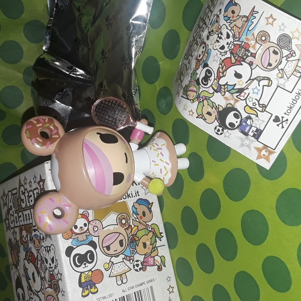 Tokidoki All Star Champs collectible figure Tennis player Donutella blind box